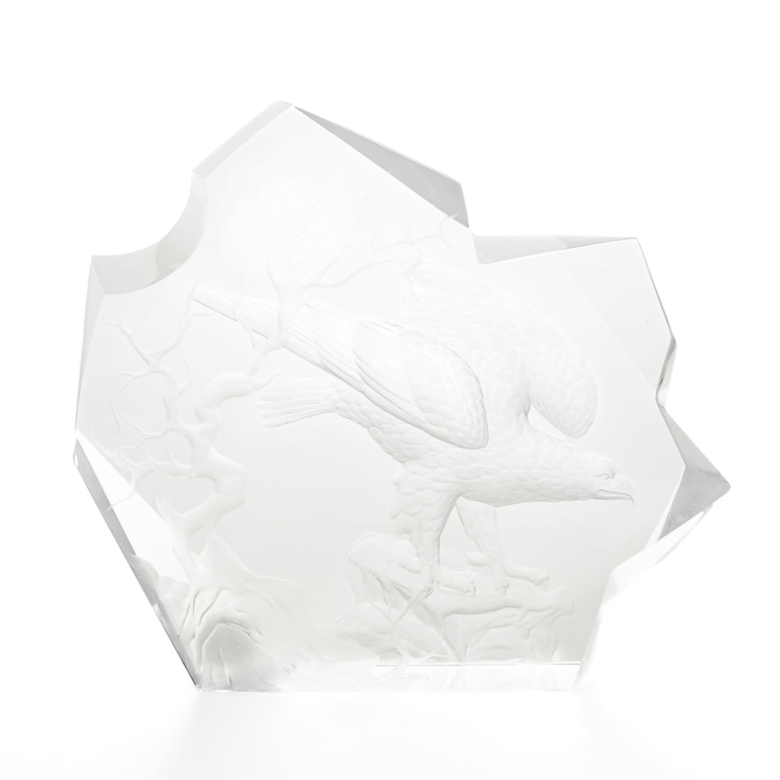 MOSER Crystal Sculpture PERCHED EAGLE