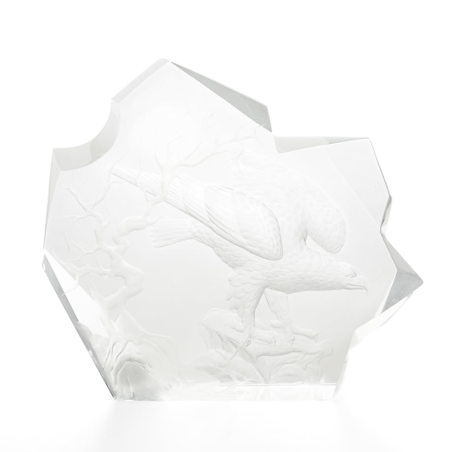 MOSER Crystal Sculpture PERCHED EAGLE