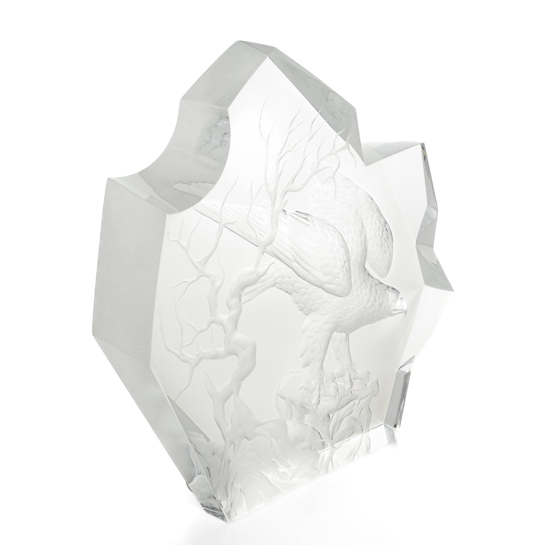 MOSER Crystal Sculpture PERCHED EAGLE
