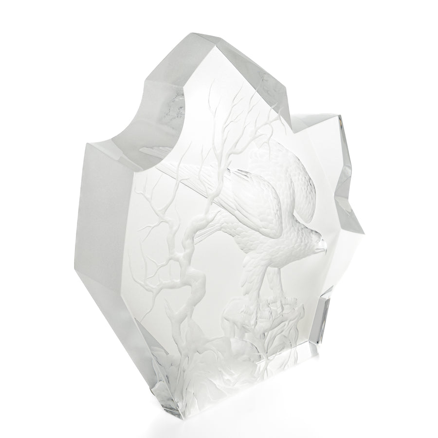 MOSER Crystal Sculpture PERCHED EAGLE