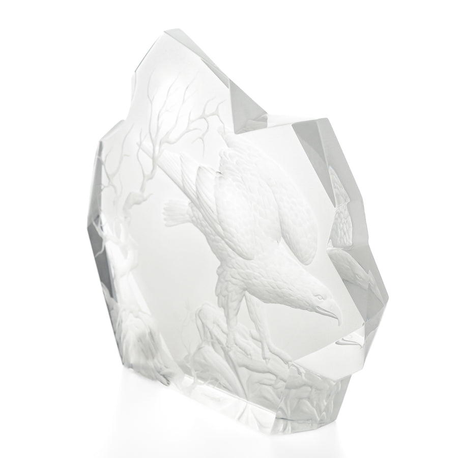 MOSER Crystal Sculpture PERCHED EAGLE