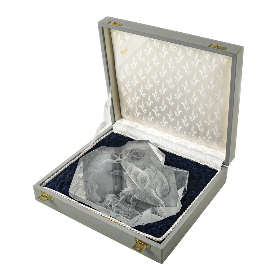 MOSER Crystal Sculpture PERCHED EAGLE