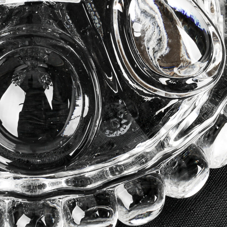 BACCARAT Medallion Molded Crystal Three Arm Candelabrum