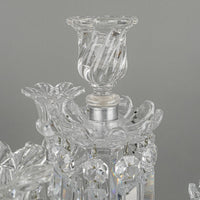 BACCARAT Medallion Molded Crystal Three Arm Candelabrum