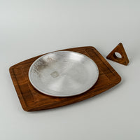 GLADMARK Wood & Metal Steak Plates w/Napkin Rings 24pcs
