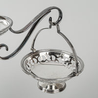 RM Silver Plate Epergne w/Hanging Baskets  4pcs