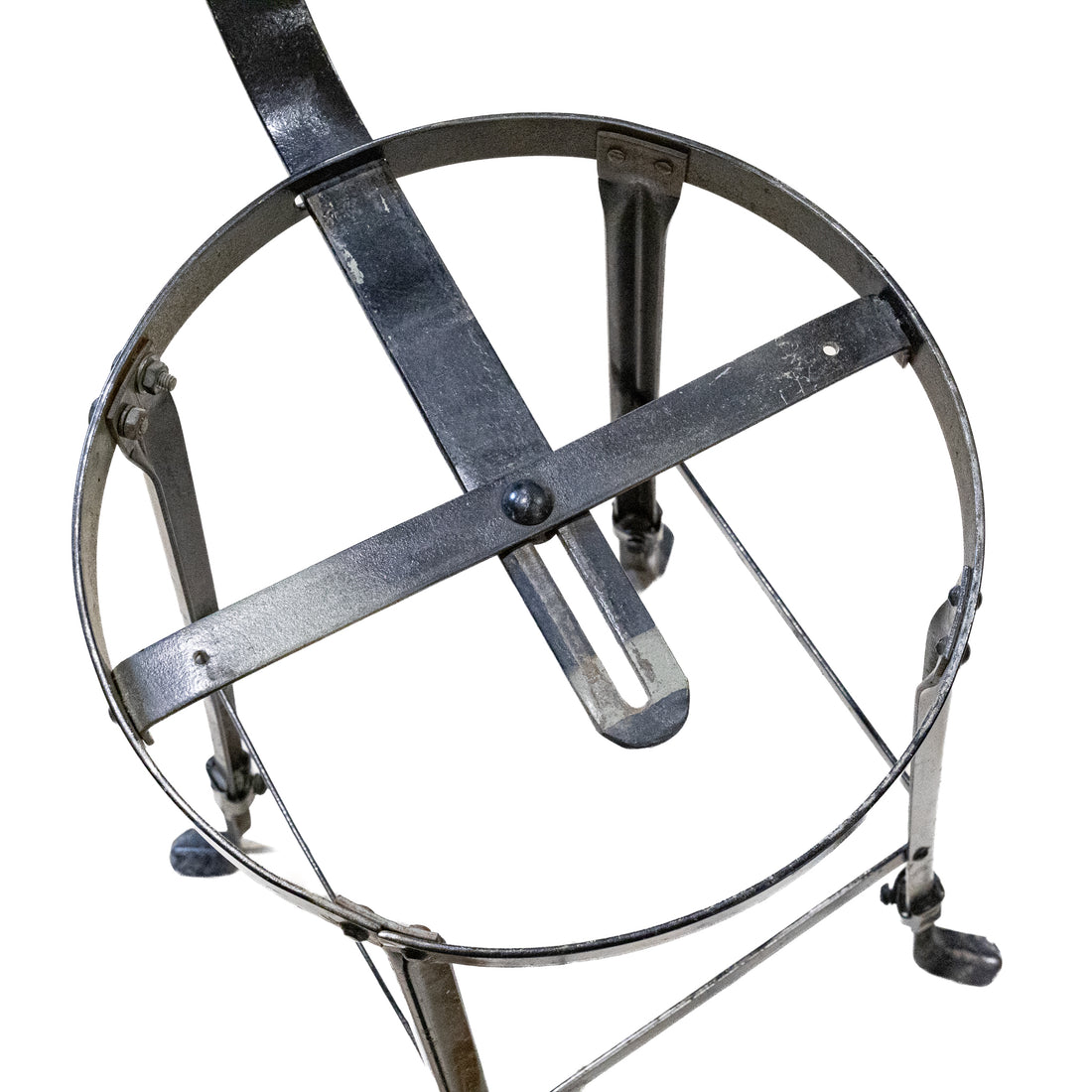 Vintage Steel & Birch Drafting Stool