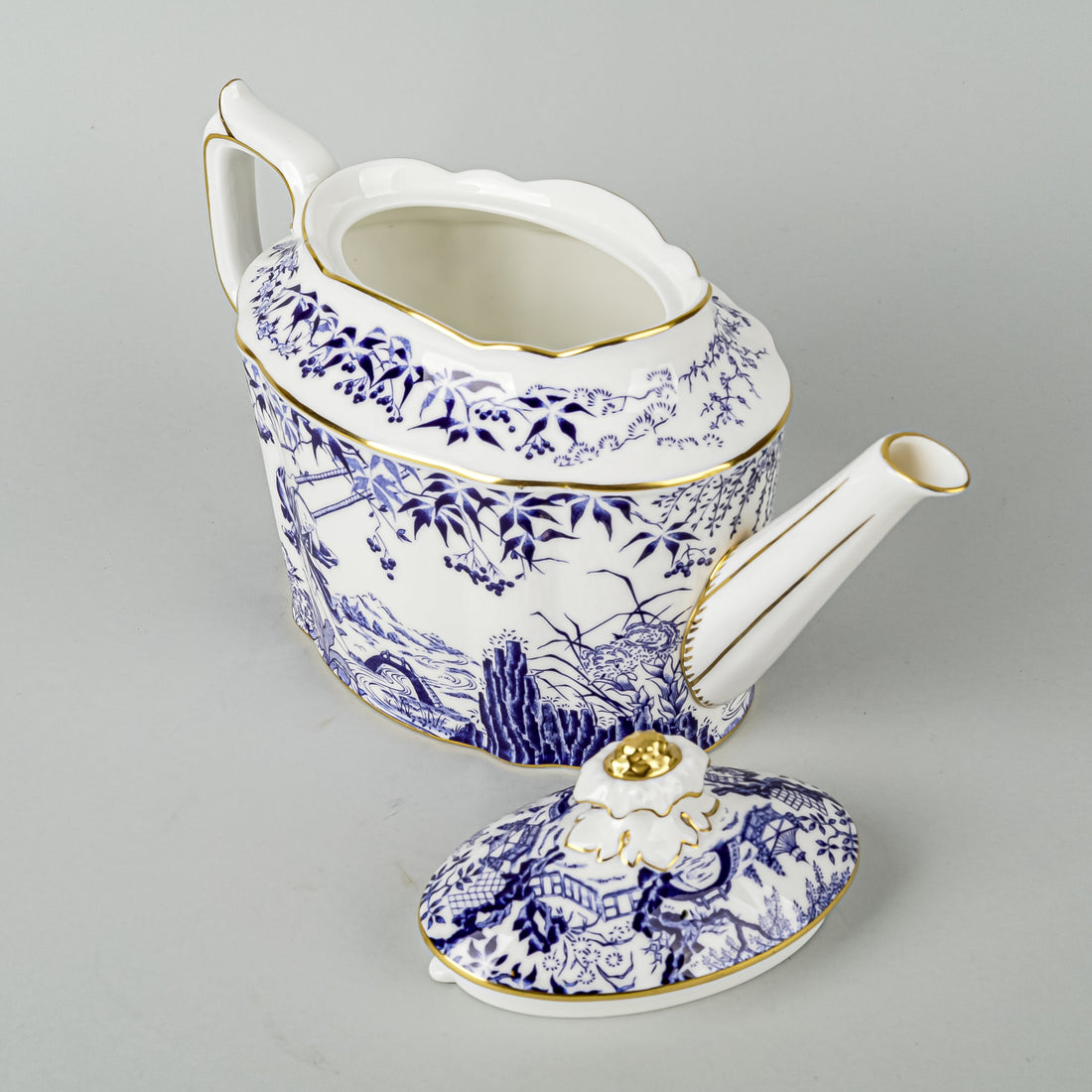 ROYAL CROWN DERBY Mikado Tea Service 4pcs Chelsea Shape
