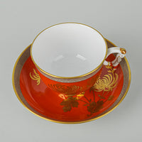 HEREND Golden Chrysanthemum Cup & Saucer 336