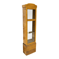 Vintage Oak Clock Case Curio Cabinet