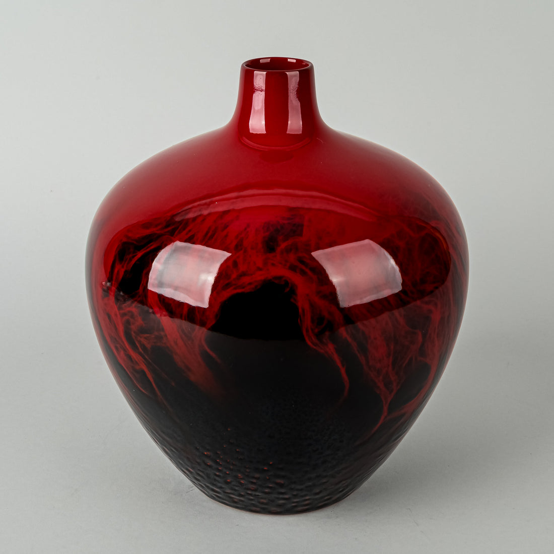 ROYAL DOULTON Flambe Veined Vase 1616