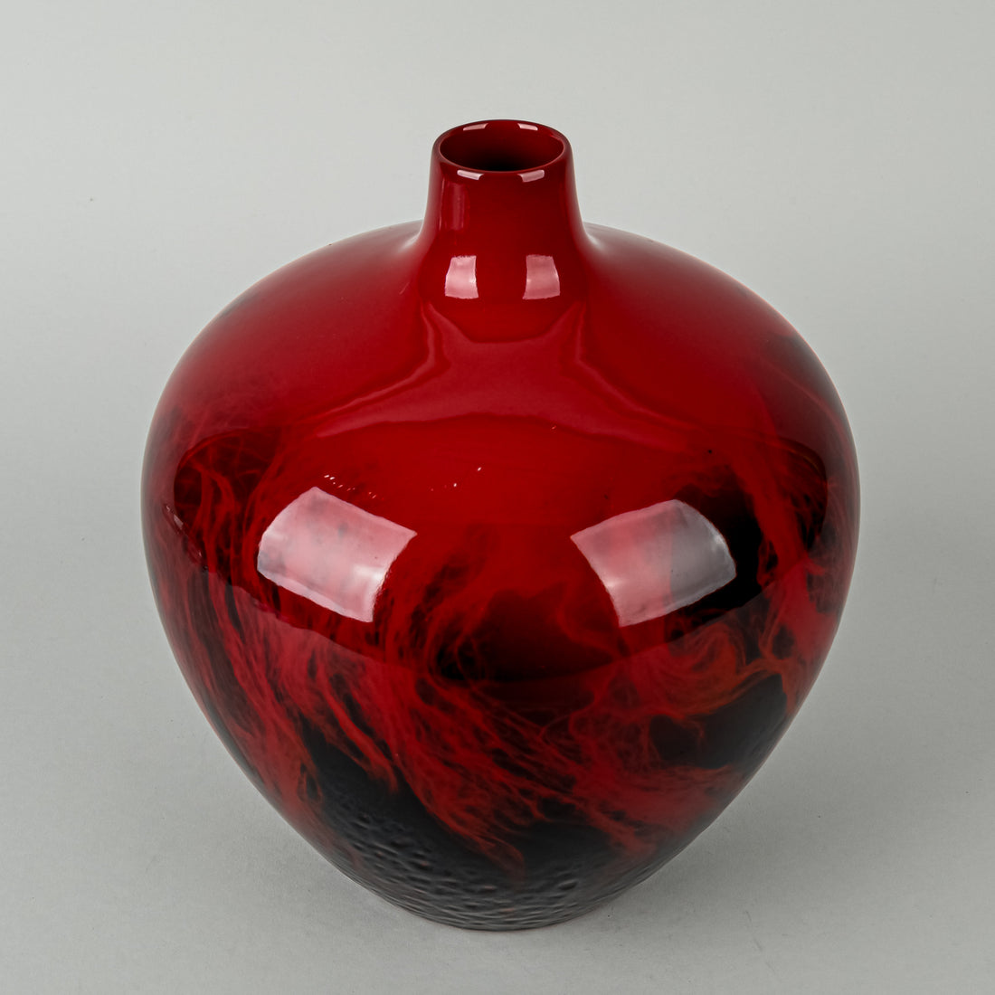 ROYAL DOULTON Flambe Veined Vase 1616