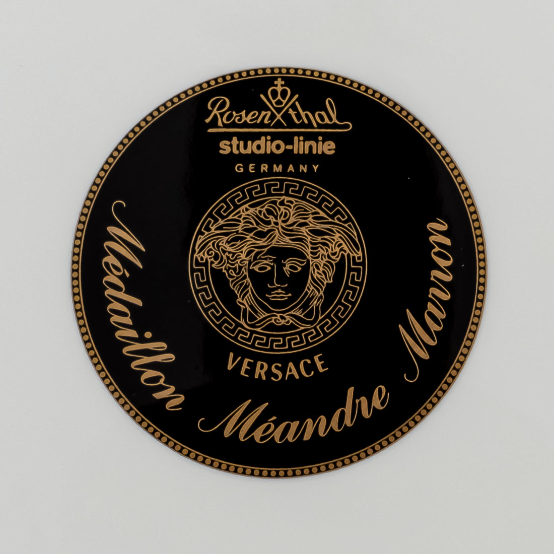 ROSENTHAL VERSACE Medaillon Meandre Marron Chargers Set Of 11
