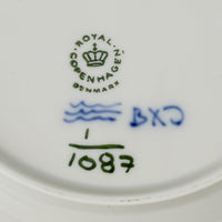 ROYAL COPENHAGEN Blue Fluted Full Lace Dessert Plates Set Of 9