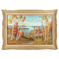 Otto Planding (Canadian 1857-    1967) Lake Scene W/Birches