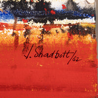 Jack Shadbolt (British-Canadian 1909-1998) "Improvization Between Horizontal Reds"