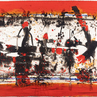 Jack Shadbolt (British-Canadian 1909-1998) "Improvization Between Horizontal Reds"