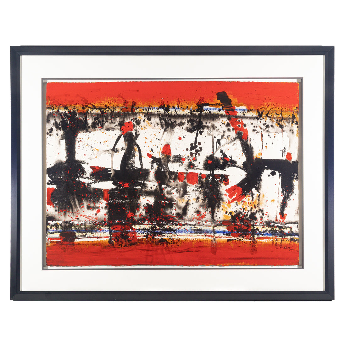 Jack Shadbolt (British-Canadian 1909-1998) "Improvization Between Horizontal Reds"