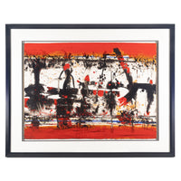 Jack Shadbolt (British-Canadian 1909-1998) "Improvization Between Horizontal Reds"