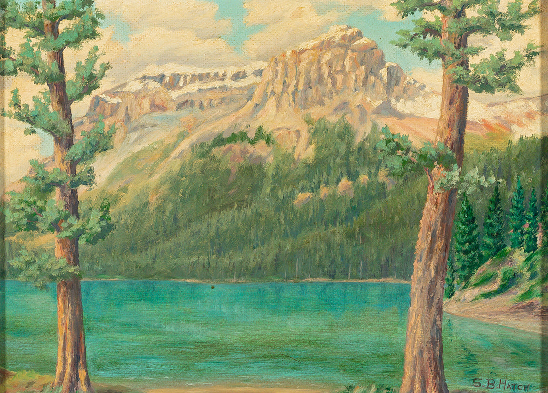 S.B. Hatch (20th C)  "Emerald Lake And Mount Field, B.C."
