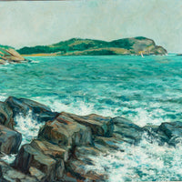 Schenk - Seascape W/Rocky Shore - Oil On Canvas