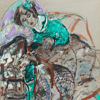 Lea Avizedek (Israeli 1935) Portrait of Napping Lady