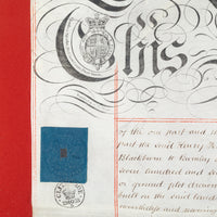 Framed Indenture          ca 1854