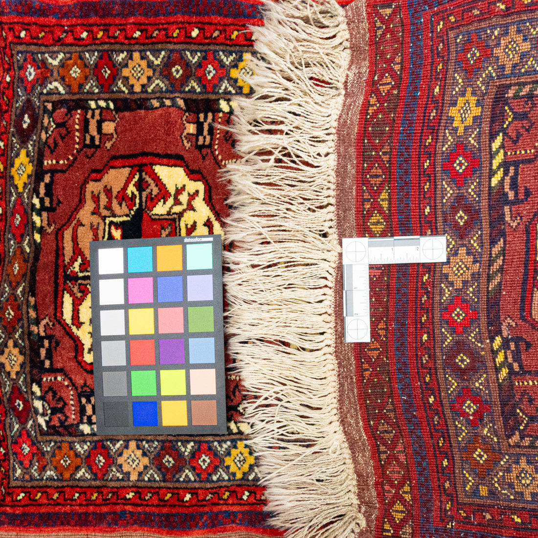 Hand Knotted Wool Afghan Style Rug/Mat               38"x22"