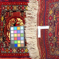 Hand Knotted Wool Afghan Style Rug/Mat               38"x22"