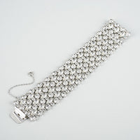 SHERMAN Clear Rhinestone 7 Row Round/Marquise Bracelet