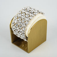 SHERMAN Clear Rhinestone 7 Row Round/Marquise Bracelet