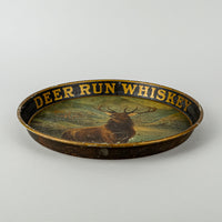 Antique DEER RUN WHISKEY Drinks Tray