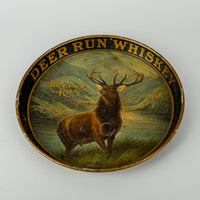 Antique DEER RUN WHISKEY Drinks Tray