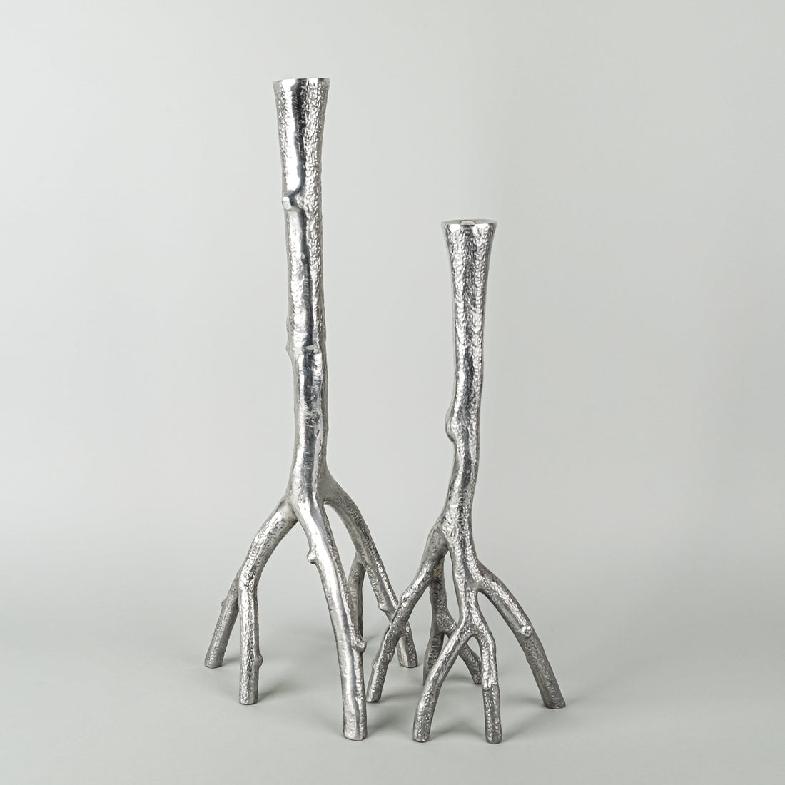 MICHAEL ARAM Enchanted Forest Silver-Tone Candlesticks Set Of 2