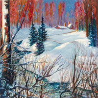 John Saarniit (Canadian 1909-1982) Winter Forest Landscape