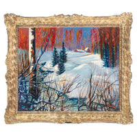 John Saarniit (Canadian 1909-1982) Winter Forest Landscape