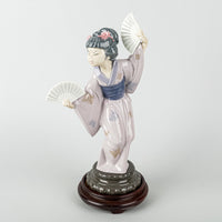 LLADRO Figurine Japanese Girl With Fans 4991