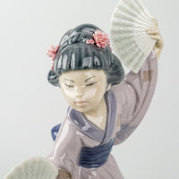 LLADRO Figurine Japanese Girl With Fans 4991