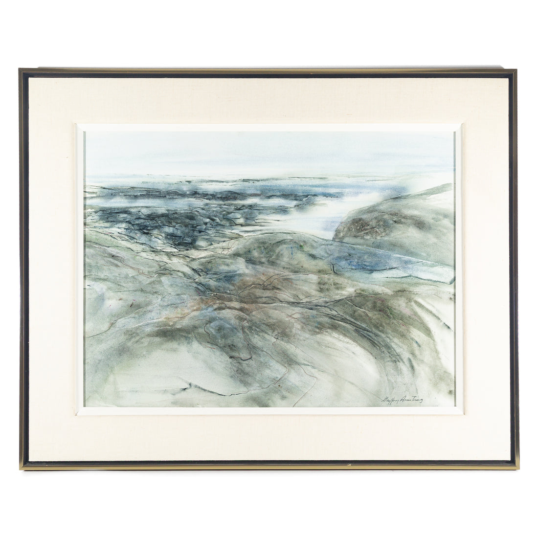 Geoffrey Armstrong (Canadian 1928-2018) "Cool Inlet" Acrylic on Arches paper