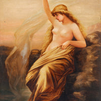 After Wilhelm Kray (German 19th C) "Lorelei" The Siren - Oil on canvas