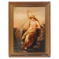After Wilhelm Kray (German 19th C) "Lorelei" The Siren - Oil on canvas