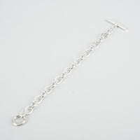 DANIELLA DRAPER Sterling Silver Open Oval Link Toggle Bracelet