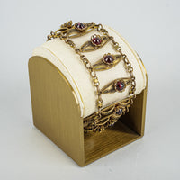 Sterling Vermeil Garnet Filigree Bracelet