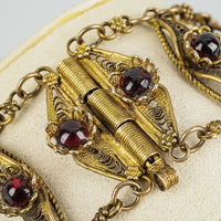 Sterling Vermeil Garnet Filigree Bracelet