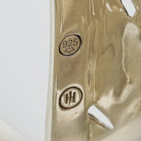JOHN HARDY Sterling Bamboo Wide Fan/Palm Tapered Open Cuff