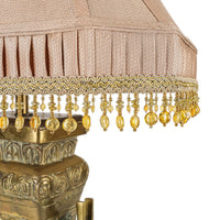Cast Brass Asian Style Lamps With Shades Set of 2