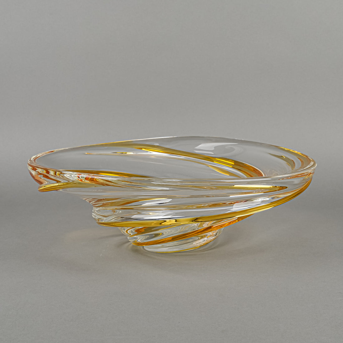 CHALET 50 Shades 223 Art Glass Green Swirl Bowl