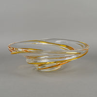 CHALET 50 Shades 223 Art Glass Green Swirl Bowl
