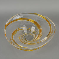 CHALET 50 Shades 223 Art Glass Green Swirl Bowl