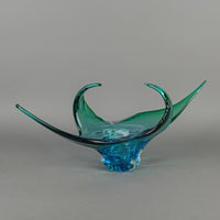 Lorraine/Chalet Style Free Form Art Glass Basket